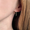 Gold Crescent Wire Earrings Toronto Jewellery Reversible side A